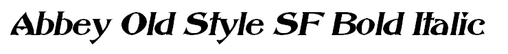 Abbey Old Style SF Bold Italic