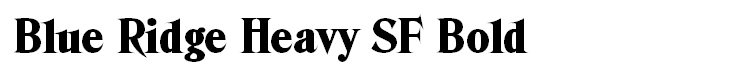 Blue Ridge Heavy SF Bold