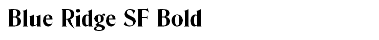 Blue Ridge SF Bold