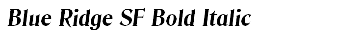 Blue Ridge SF Bold Italic