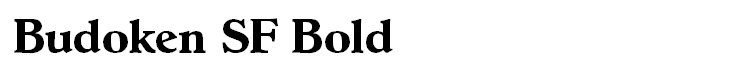 Budoken SF Bold