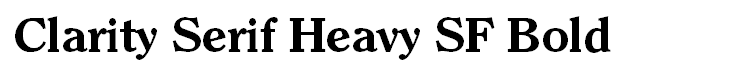 Clarity Serif Heavy SF Bold