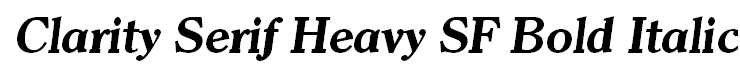 Clarity Serif Heavy SF Bold Italic