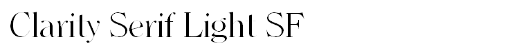 Clarity Serif Light SF