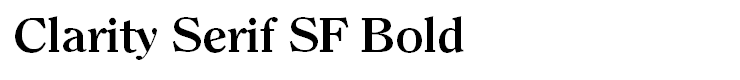 Clarity Serif SF Bold