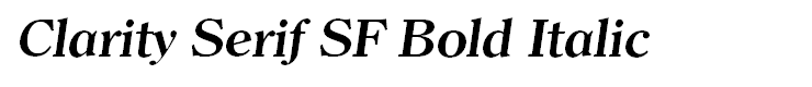 Clarity Serif SF Bold Italic
