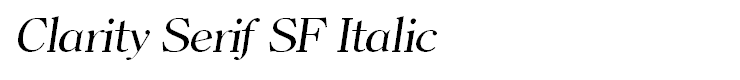 Clarity Serif SF Italic