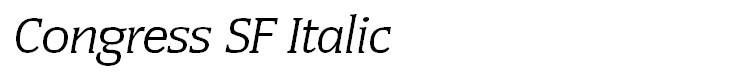 Congress SF Italic