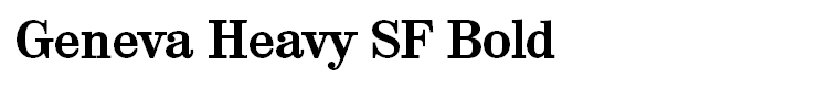 Geneva Heavy SF Bold
