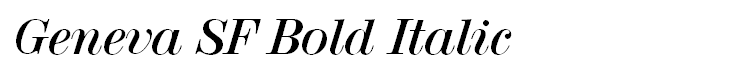 Geneva SF Bold Italic