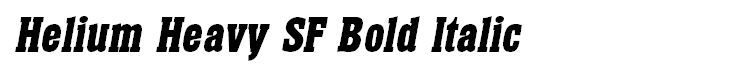 Helium Heavy SF Bold Italic