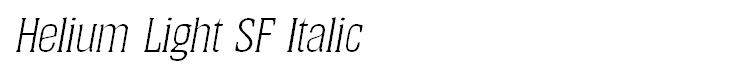 Helium Light SF Italic