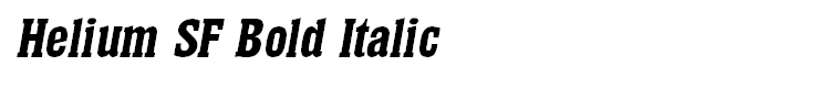Helium SF Bold Italic