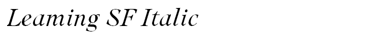 Leaming SF Italic