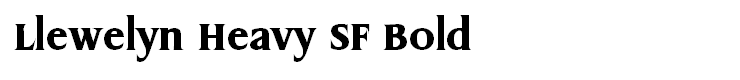 Llewelyn Heavy SF Bold