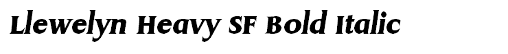 Llewelyn Heavy SF Bold Italic