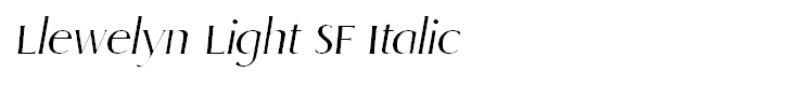 Llewelyn Light SF Italic