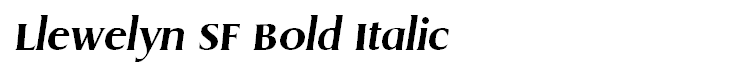 Llewelyn SF Bold Italic