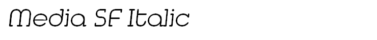 Media SF Italic