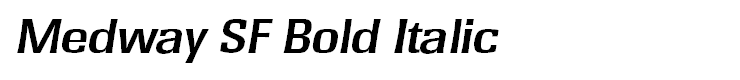 Medway SF Bold Italic