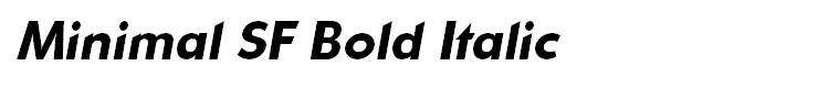 Minimal SF Bold Italic
