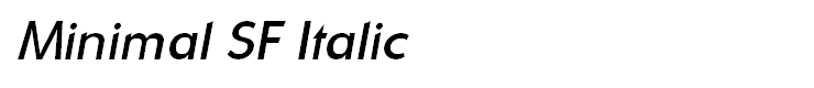 Minimal SF Italic