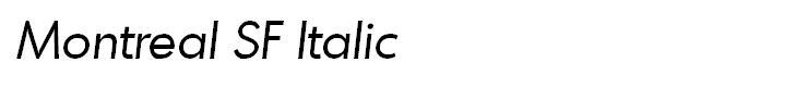 Montreal SF Italic