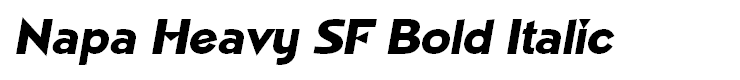 Napa Heavy SF Bold Italic