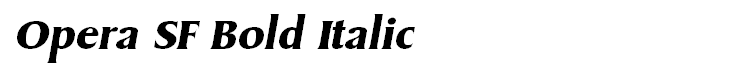 Opera SF Bold Italic