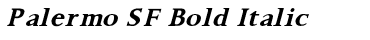 Palermo SF Bold Italic