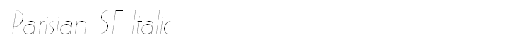Parisian SF Italic