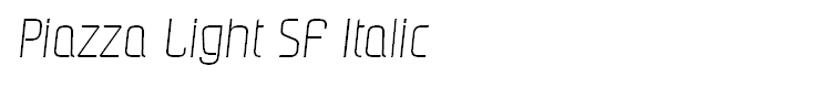Piazza Light SF Italic