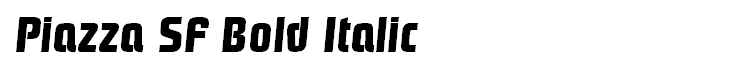 Piazza SF Bold Italic