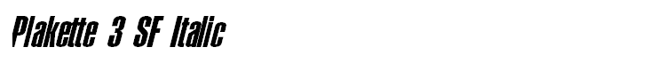 Plakette 3 SF Italic