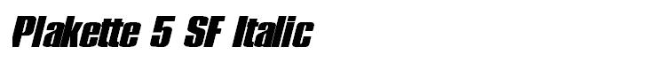 Plakette 5 SF Italic