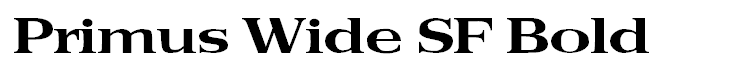 Primus Wide SF Bold