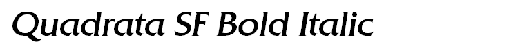Quadrata SF Bold Italic