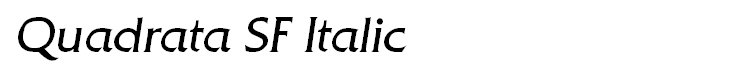 Quadrata SF Italic
