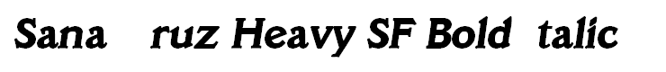 Sana Cruz Heavy SF Bold Italic