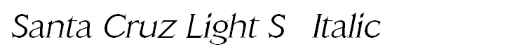 Santa Cruz Light SF Italic