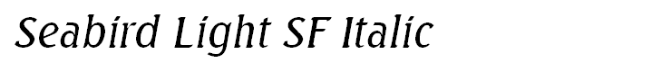 Seabird Light SF Italic