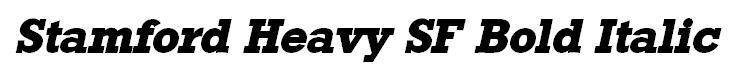 Stamford Heavy SF Bold Italic