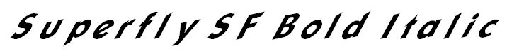 Superfly SF Bold Italic