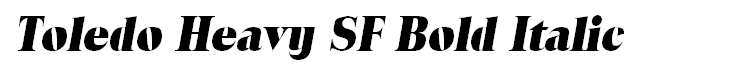 Toledo Heavy SF Bold Italic