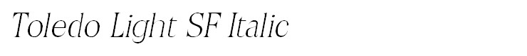 Toledo Light SF Italic