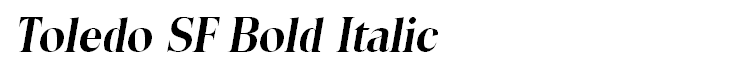 Toledo SF Bold Italic