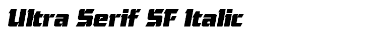 Ultra Serif SF Italic