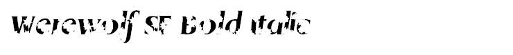 Werewolf SF Bold Italic