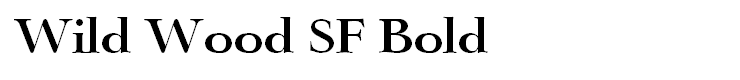 Wild Wood SF Bold