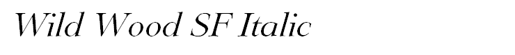 Wild Wood SF Italic